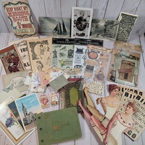Scrapbooking Ephemera Stickers Embellishments Vintage Victorian Etc. Lot #1